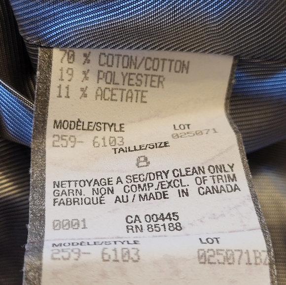 Louben Black and White cotton-blend woven jacket size 8 - Picture 10 of 10